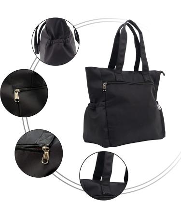 Large Waterproof Black Tote Bag for Gym, Hiking, Picnic, Travel & Beach | Lightweight Shoulder Bag | Spacious and Durable - Buy Online on GoSupps.com