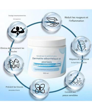 100g Cr me Pour Le Traitement De La Dermatite S borrh ique Et Du Pso-riasis -Baume Apaisant Pour Le Cuir Chevelu Cr me R paratrice Pour La Barbe Pour Un Cuir Chevelu Et Une Peau Doux Et Apais s - Buy Online on GoSupps.com