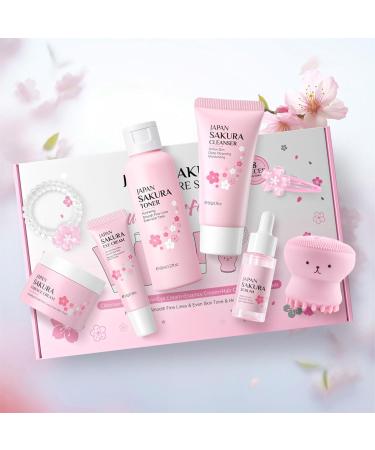 8 Pcs Moisturizing Skincare Set Flower Set With Cleanser Toner Serums Eye Cream Essences Cream - Buy Online on GoSupps.com