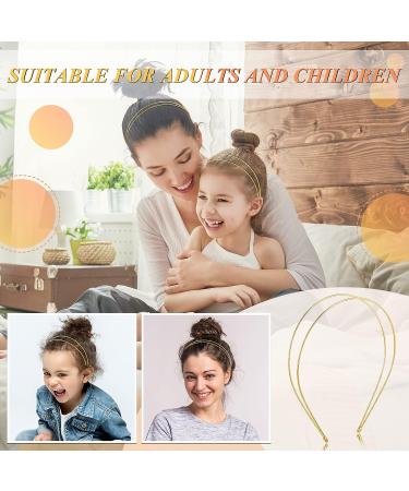 Syhood 4 Pieces Thin Double Wire Metal Headbands for Women - Gold Wedding Hair Accessories - Buy Online on GoSupps.com