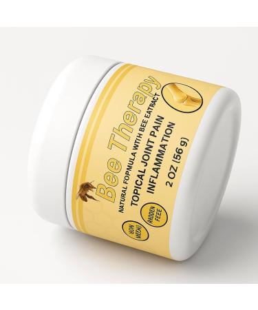 Bee Therapy Cream | Natural Formula with Bee Extract | Topical Use for Joints Knees Back & Muscles | 2 oz (56 g) | Paraben Free | Non-Greasy | Lightweight | Made in USA - Buy Online on GoSupps.com