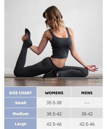 Yogingo 4 Pairs Yoga Socks for Men & Women - ABS Grip Slide-Resistant Warm & Cuddly Anti-Slip Pilates Socks - 4x Black - Buy Online on GoSupps.com