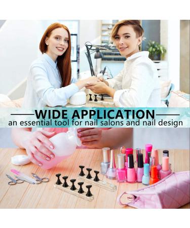 2 Set Acrylic Nail Stand with Putty - Perfect for Nail Art & Press On Tips | Manicure Tool for Home & Salon | Ideal Christmas Gift for DIY Business Women - Buy Online on GoSupps.com