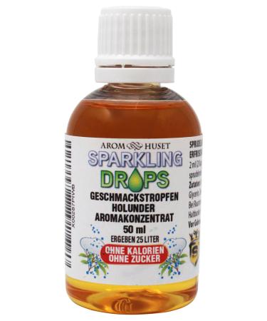Aromhuset Concentrated Elderflower Drops - 1 x 50ml bottle makes 25 litres - Highly concentrated flavour - Sugar free - Pou