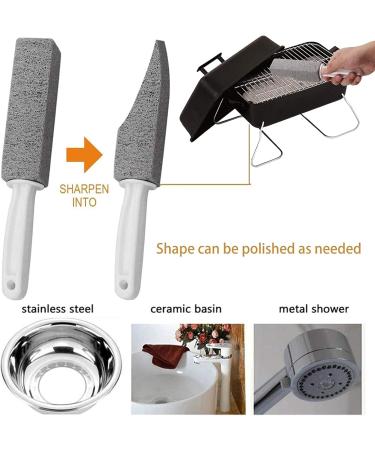 Nacaikj 4PCs Pumice Stone Cleaning Set - Toilet Cleaner with Handle Hard Water Ring Remover for Sink Pool & Kitchen - Buy Online on GoSupps.com