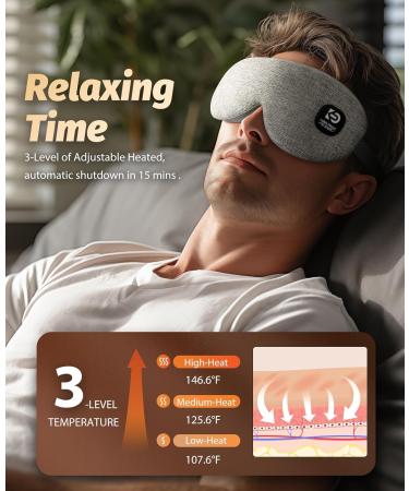 Wireless Heated Eye Mask - Rechargeable Washable & Light-Blocking for Dry Eyes & Eye Strain - Perfect Gift for Men & Women Ideal for Travel & Business Trips - Buy Online on GoSupps.com