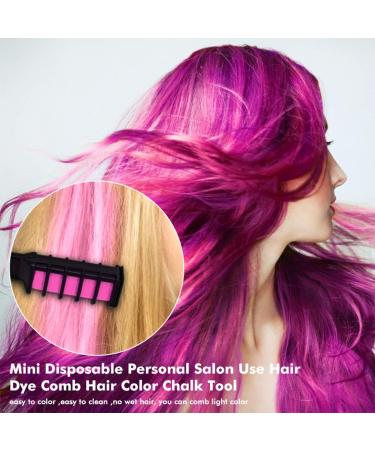 Leikance Disposable Mini Hair Chalk Combs - 10 Colors for Easy Hair Dyeing | Temporary Hair Crayons - Buy Online on GoSupps.com