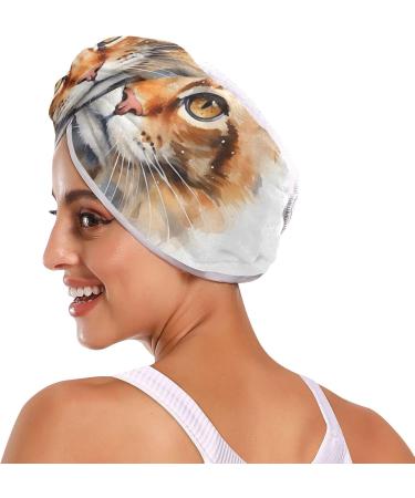 Handsome Cat Hair Towel 2 Pack | Super Absorbent Quick Dry Hair Turbans for Women & Girls - Ideal for Effortless Hair Drying - Buy Online on GoSupps.com