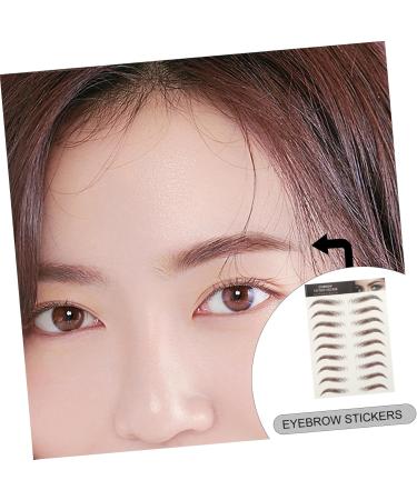 FOMIYES 27 Sheets Waterproof Eyebrow Stickers Waterproof Makeup Fake Eyebrow Sticker Temporary Brow Tattoos - Buy Online on GoSupps.com