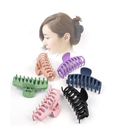 Yisscen 6 pieces Large hairpin irregular slip -resistant hairpin 4.33 inch hair clips girl claw clips plastic hair claw clips reusable hair clips for women