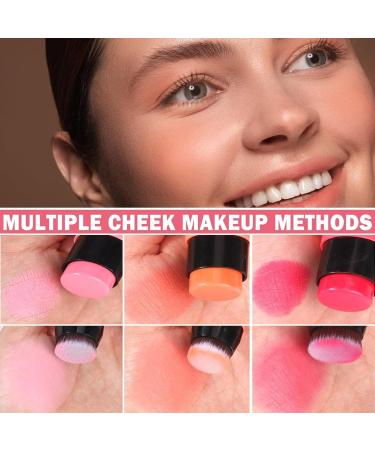 Milk Blush Stick | Cheek Makeup Stick Makeup Blush with Brush | Cream Blush Makeup for All Skin Tones 2 in 1 Double-Head Blush and Lipstick Makeup for Women and 2# - Buy Online on GoSupps.com