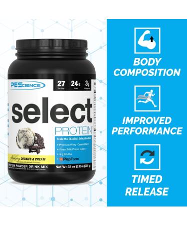 PEScience Select Protein Cookies and Cream - Premium Whey & Casein Blend 27 Servings - Buy Online on GoSupps.com