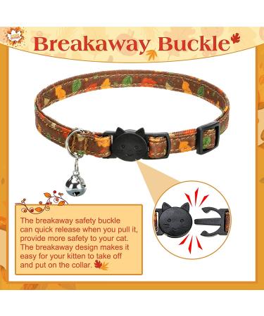Thanksgiving Cat Bowtie Collar Set: Turkey & Plaid Print | Pack of 2 with Bell | Fall Kitten Accessories - Buy Online on GoSupps.com