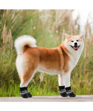 Valicaer Paw Protector Dog Boots Set of 4 Dog Shoes for Injured Paws Silicone Anti Slip Dog Paw Protectors Adjustable Socks Shoes for Small Medium Large Dogs Soft and Waterproof Dog Booties - Buy Online on GoSupps.com