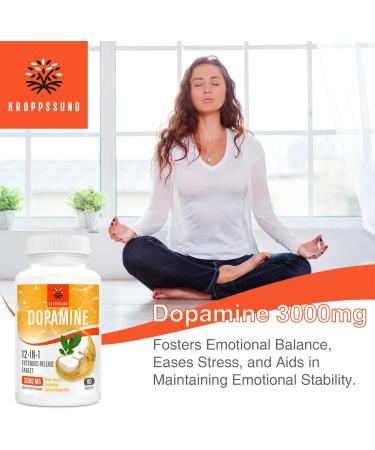 Kroppssund Natural Dopamine Supplement - Boost Mood & Focus - 90 Tablets - International Shipping Available - Buy Online on GoSupps.com