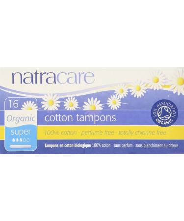 Natracare Organic Cotton Tampons Super 16 Tampons