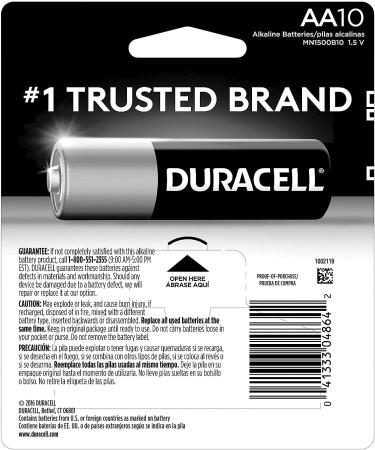 Buy Duracell U.S.A. MN1500B10Z AA Batteries 10 Pack - Reliable Power for Your Devices - International Shipping Available - Buy Online on GoSupps.com