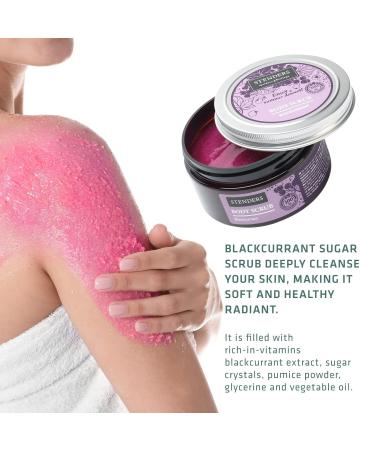 Natural Sugar Body Scrub for Women | Exfoliating Blackcurrant Scrub - Hydrating Skin Care & Dead Skin Remover - Buy Online on GoSupps.com
