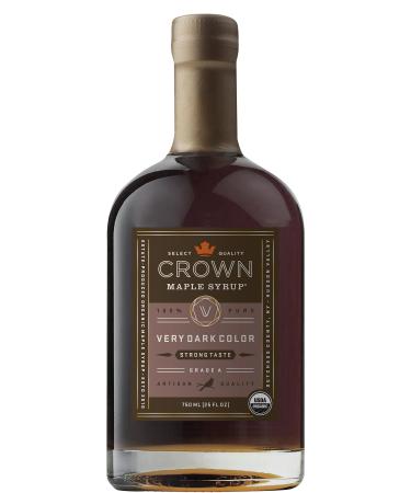 Crown Maple® Very Dark Color Strong Taste organic maple syrup 750ML (25 FL OZ)