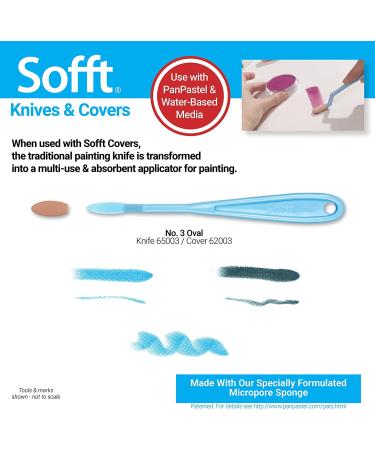 PanPastel Sofft Tool 65003 No. 3 Oval Palette Knife with 5 Covers - Artist Painting Pastels - Buy Online on GoSupps.com