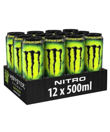 Monster Energy Nitro Super Dry - Caffeinated Energy Drink (12 x 500ml) | Fruity Flavor Convenient 12-Pack | International Shipping Available - Buy Online on GoSupps.com