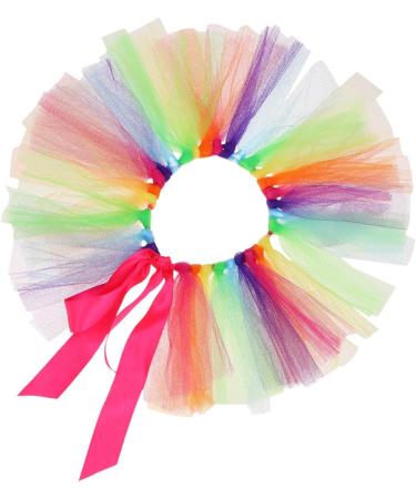 VILLCASE 1pc Pet Dog Rainbow Color Party Gauze Dress Beautiful Gauze Skirt Festive Mesh Tutu Skirt (Colorful)- Pet Dog Supplies - Buy Online on GoSupps.com