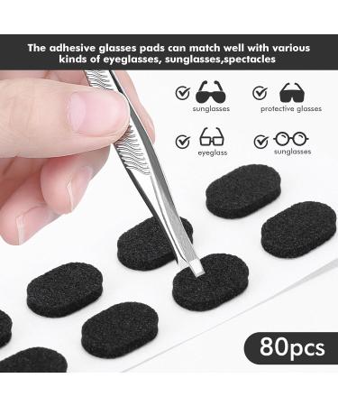 Ouzhou 80 Pairs of Self-Adhesive Anti-Slip Nose Pads for Glasses | Slip-Proof Cushions for Comfortable Wear | Perfect for Sunglasses and Eyewear - Buy Online on GoSupps.com