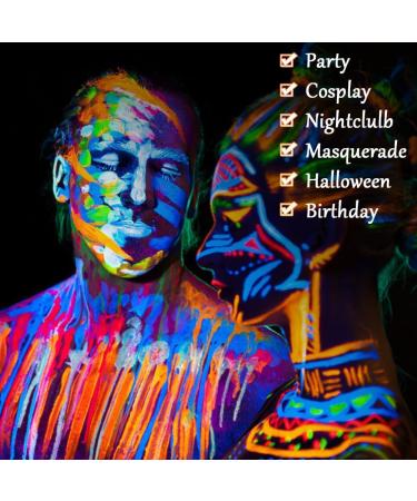 LOPHE Neon Liquid Eyeliner 8 Colors Waterproof Smudge Resistant Long Lasting Matte Set Colorful Fluorescent Rainbow Eyeliner Glow in UV Liner Pen Eye Guide Makeup - Buy Online on GoSupps.com