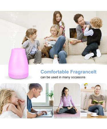 Homeweeks 300ml Colorful Essential Oil Diffuser | Adjustable Mist Mode | Auto Off Aroma Diffuser | for Bedroom/Office/Trip - Buy Online on GoSupps.com