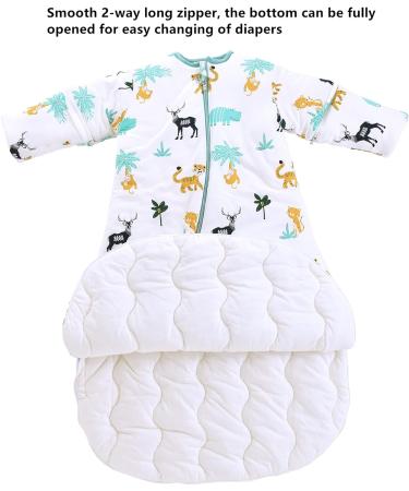 Chilsuessy Baby Sleeping Bag 3.5 Tog with Detachable Sleeves - Animal Park Design - 100% Cotton - Soft Infant Toddler Sleep Bag (2-4 Years) - Buy Online on GoSupps.com