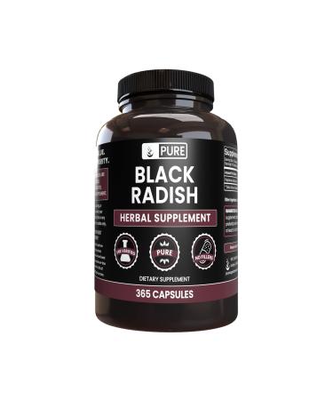 Pure Original Ingredients Black Radish (365 Capsules) No Magnesium Or Rice Fillers Always Pure Lab Verified 800 mg