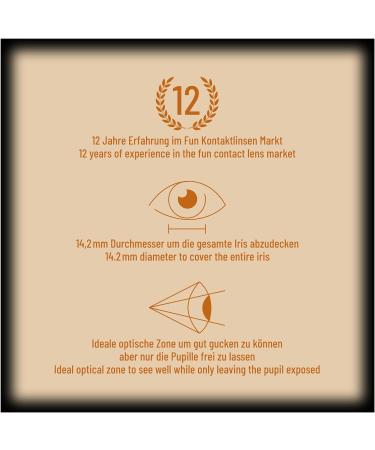 FUNZERA Undead Zombie Halloween Contact Lenses - Black Pack of 2 (No Prescription) | Perfect for Cosplay Carnival & Mardi Gras - Buy Online on GoSupps.com