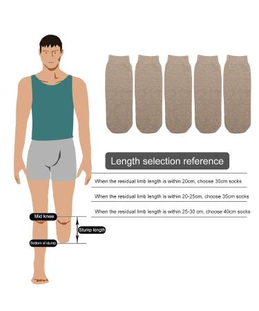 Anggrek 5pcs Amputee Stump Socks - Soft Thick Cotton for Protection (L) - Buy Online on GoSupps.com