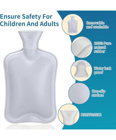 Buy 2L Foot Warmer - Large Heat Bottle with Plush Cover for Home Office & Outdoor | Pain Relief & Comfort (Gray) - Buy Online on GoSupps.com