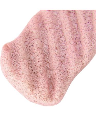 Konjac Bathing Peeling Sponge Set 3 Pieces of 100% Natural Gentle Cleaning Wave Sponge for Body Care - Pink - Buy Online on GoSupps.com
