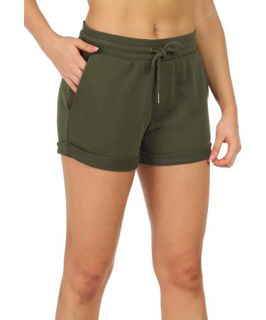 Icyzone Women's Sports Shorts - Breathable Running & Jogging Pants - Summer Gym Shorts M Black/Green - Buy Online on GoSupps.com
