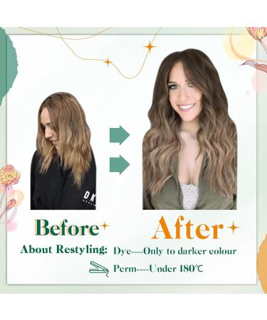 Easyouth Brown to Ash Blonde Balayage Human Hair Extensions - 20 Inch Ombre Fish Line Hair Extensions (#2/6/18) - 100g - Buy Online on GoSupps.com