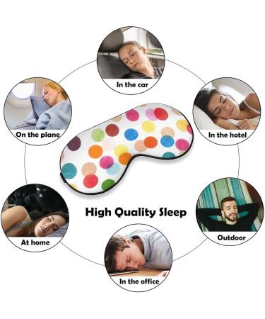 Colorful Dot Sleep Mask for Women | Adjustable Eye Shades Cover with Elastic Strap - Perfect for Travel & Relaxation - Buy Online on GoSupps.com