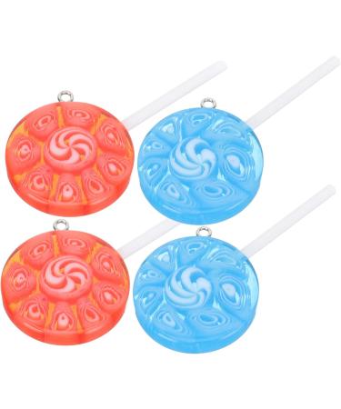12 Pcs Lollipop Keychain Key Fob Lollipops DIY Pendant Charms DIY Lollipop Charms Self Made Bracelet 6X3CMx2pcs Assorted Colorx2pcs - Buy Online on GoSupps.com