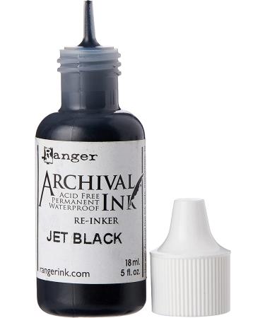 Ranger Archival Pad Reinker .5oz  Jet Black - Buy Online on GoSupps.com
