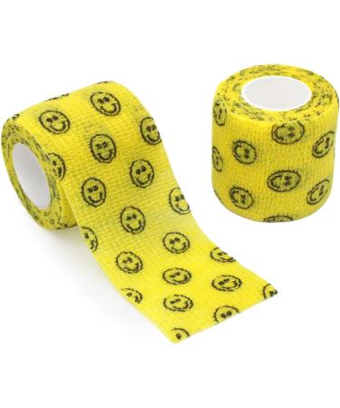 KEQCQE Cohesive Bandage Self Adherent Wrap Athletic Tape Breathable Vet Tape First Aid Tape for Dogs Cats Horses Birds & Wrist Healing Ankle Sprain Swelling 2 Inch Smile 6 Rolls - Buy Online on GoSupps.com