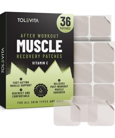 TOLEVITA Post Workout Muscle Recovery Patches with Vitamin C - 36 Patches for Active Lifestyle Support Helps Soothe and Refresh After Exercise Convenient and Easy-to-Use for Men and Women