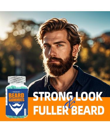 Big Beard Growth Gummies for Men - 60 Blueberry Gummies with 10K MCG Biotin & Collagen for Stronger Thicker Beard | International Shipping - Buy Online on GoSupps.com
