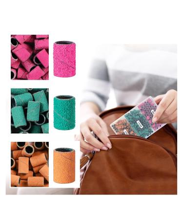 Sanding Bands for Nail Drill - KOYOPEPI 210Pcs #80#150#240 Grit Coarse & Fine Nail Bits in Orange Green Pink - International Shipping Available - Buy Online on GoSupps.com