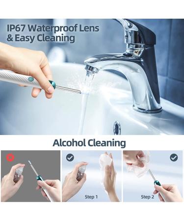 Ear Wax Removal Tool with Camera & Light - 8 Pcs Cleaner Kit for iPhone, iPad, Android - White - Buy Online on GoSupps.com