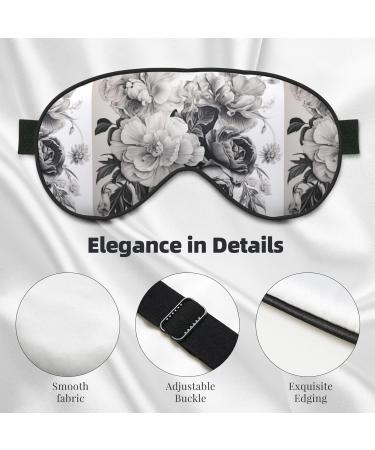BREAUX Floral Graphite Eye Mask | Double Sided Blackout Eye Mask for Ultimate Sleep Comfort - Ideal for Women & Men - Buy Online on GoSupps.com
