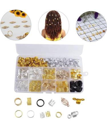 FOMIYES 4 Boxes Wig Dreadlock Pendant Hair Braiding Jewelry Hair Braids Rings Diy Hair Cuffs Beads for Hair Dreadlock Cuffs Hair Rings Dreadlocks Wire Tibetan Silver Accessories Alloy - Buy Online on GoSupps.com