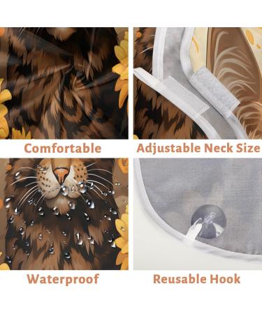 Sunflower Cat Beard Bib Apron | Beard Hair Catcher for Men | Perfect Father's Day & Christmas Gift with Suction Cups - Buy Online on GoSupps.com