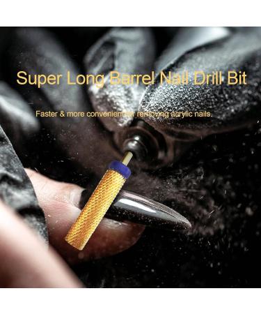 CORFULRA Super Long Barrel Nail Drill Bit - Carbide Tungsten for Acrylic Nails | Professional Nail Tech Must-Have - Buy Online on GoSupps.com