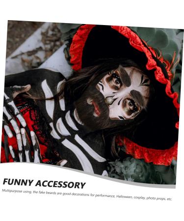 TOVINANNA 4 Sets Beard Dress up Brown Beard Pirate Beard Fake Eyebrow Fake Beard Beards for Costumes Plush 20.00X13.00X0.50CMx4pcs Multix4pcs - Buy Online on GoSupps.com